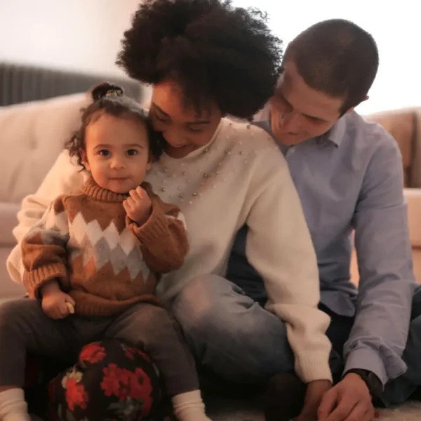 baby and parents