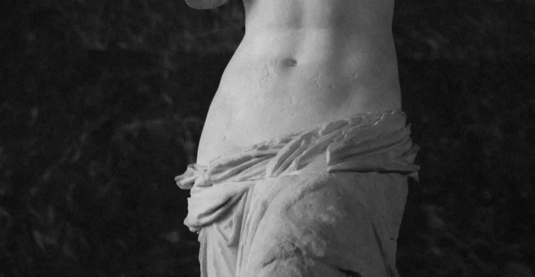 abdomen on a classical statue